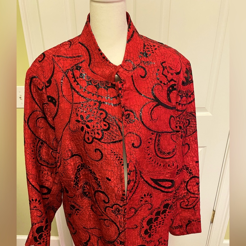 Erm London dressy red and black jacket